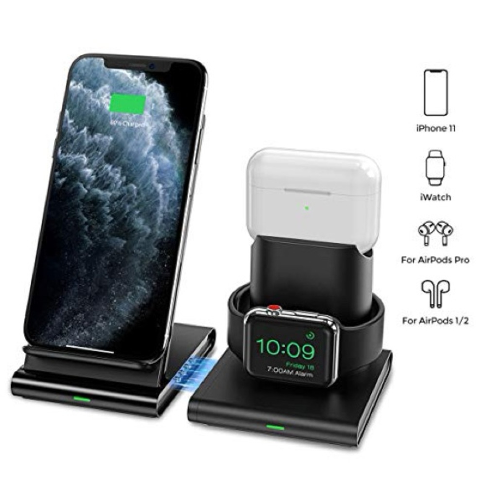 Seneo 3 in 1 Fast Wireless Charger Stand，Wave Stand MODEL: PA191B, BNIB